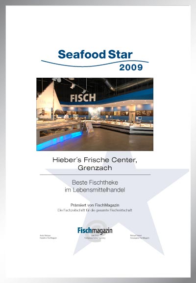 Hiebers Frische Center-Parkett Star Urkunde Hiebers Frische Center