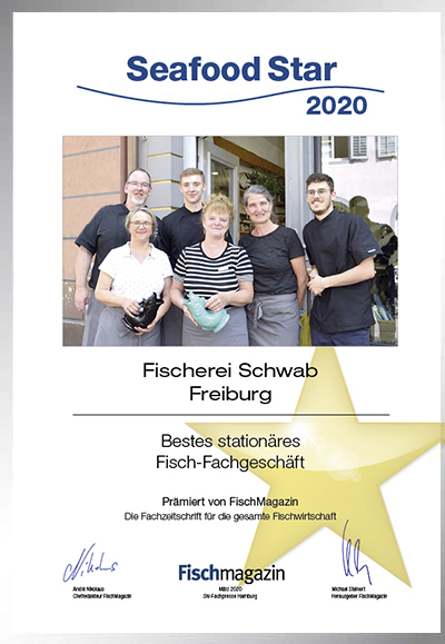 Fischerei Schwab-Parkett Star Urkunde Fischerei Schwab