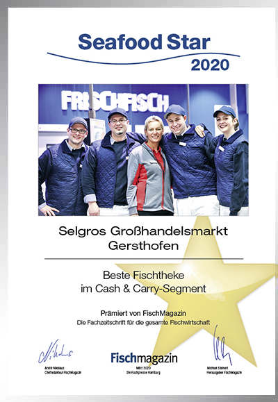 Selgros Großhandelsmarkt Gersthofen-Parkett Star Urkunde Selgros Großhandelsmarkt Gersthofen