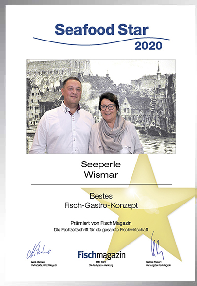 Seeperle-Parkett Star Urkunde Seeperle