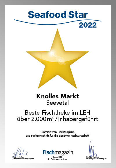 Knolles Markt e.K. -Parkett Star Urkunde Knolles Markt e.K.