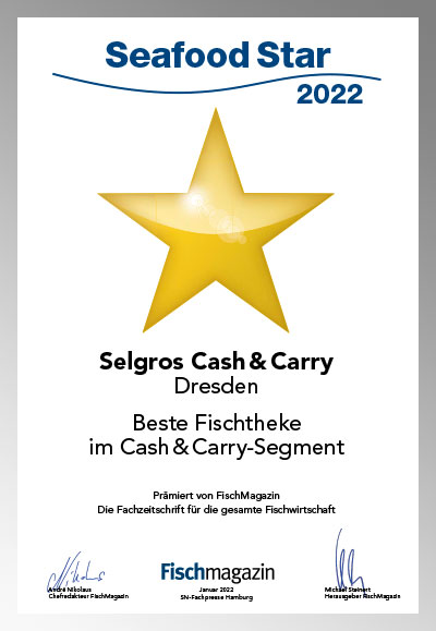 Selgros C&C Markt Dresden-Parkett Star Urkunde Selgros C&C Markt Dresden