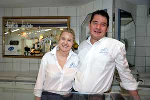 Marion und Andreas Seybold. Außer der Fischhalle und der „Kleinen Auster“ in Ludwigsburg betreiben die Seybolds auch eine Fischhalle in Waiblingen und einen mobilen Fischhandel.