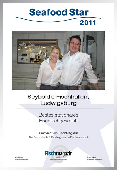 Seybolds Fischhalle-Parkett Star Urkunde Seybolds Fischhalle
