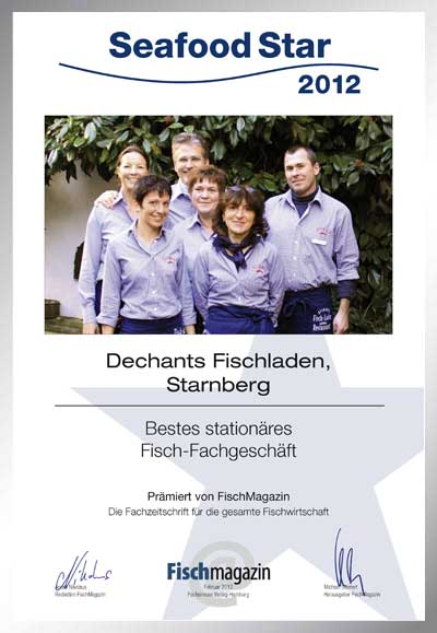 Dechant-Parkett Star Urkunde Dechant