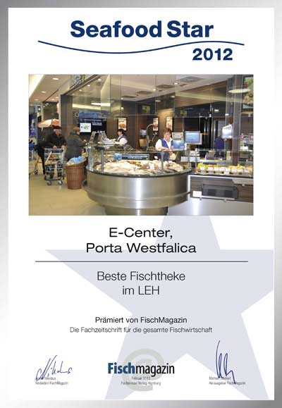 E center Porta Westfalica-Parkett Star Urkunde E center Porta Westfalica