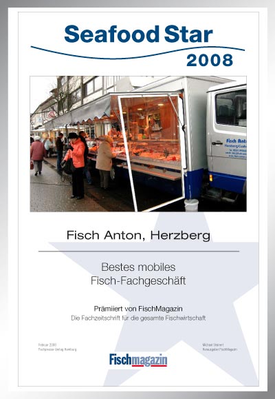 Fisch Anton-Parkett Star Urkunde Fisch Anton