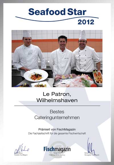 Le Patron Restaurants & Catering-Parkett Star Urkunde Le Patron Restaurants & Catering