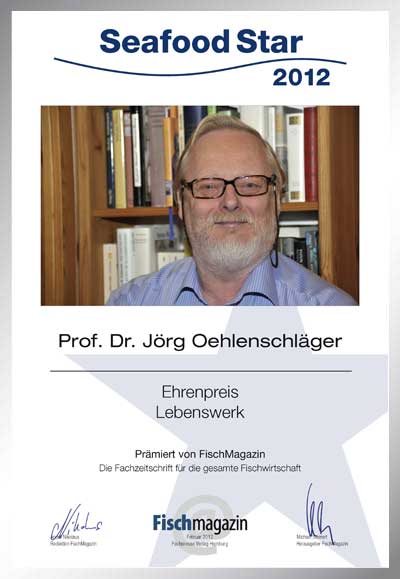 Prof. Dr. Jörg Oehlenschläger-Parkett Star Urkunde Prof. Dr. Jörg Oehlenschläger