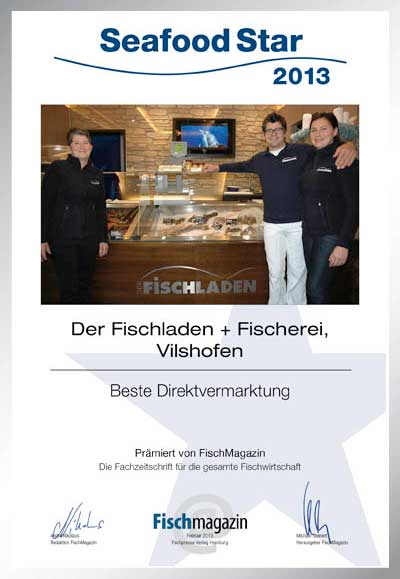 Der Fischladen-Parkett Star Urkunde Der Fischladen