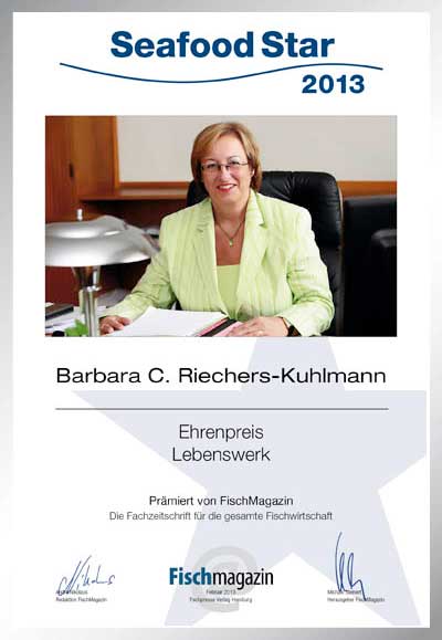 Barbara C. Riechers-Kuhlmann-Parkett Star Urkunde Barbara C. Riechers-Kuhlmann