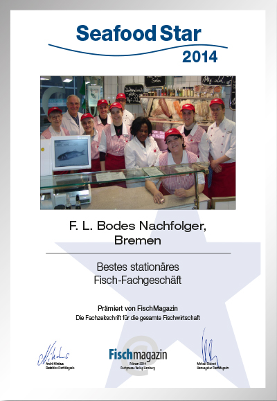 F. L. Bodes Nachfolger GmbH & Co. KG-Parkett Star Urkunde F. L. Bodes Nachfolger GmbH & Co. KG