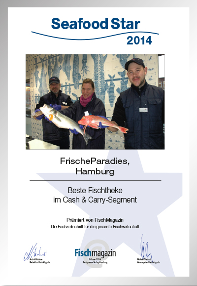 FrischeParadies-Parkett Star Urkunde FrischeParadies