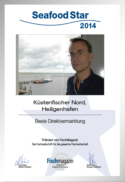 Küstenfischer Nord, Heiligenhafen-Parkett Star Urkunde Küstenfischer Nord, Heiligenhafen