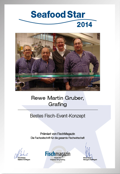 Rewe Gruber Grafing-Parkett Star Urkunde Rewe Gruber Grafing