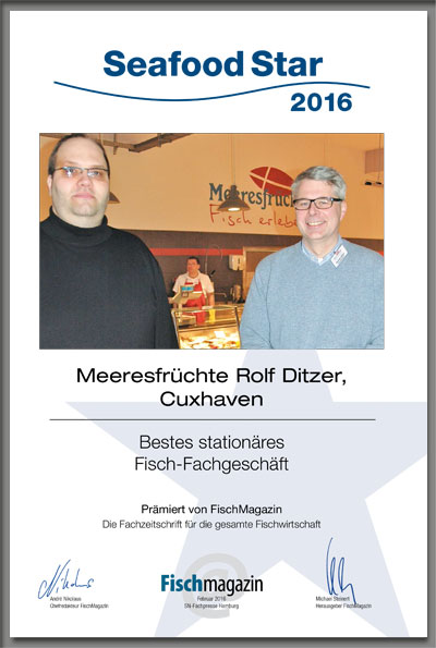 Meeresfrüchte GmbH-Parkett Star Urkunde Meeresfrüchte GmbH