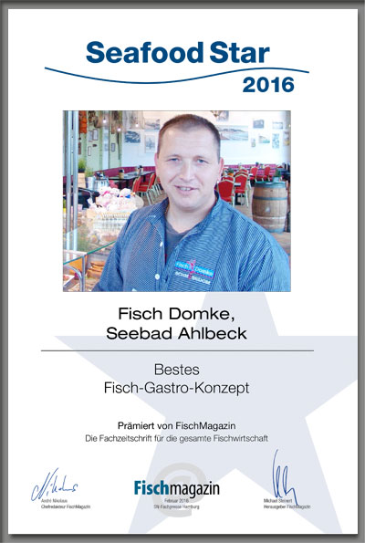Fisch Domke-Parkett Star Urkunde Fisch Domke