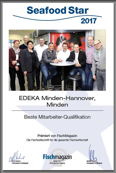 EDEKA Minden-Hannover-Parkett Star Urkunde EDEKA Minden-Hannover