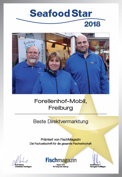 Forellenhof-Mobil-Parkett Star Urkunde Forellenhof-Mobil