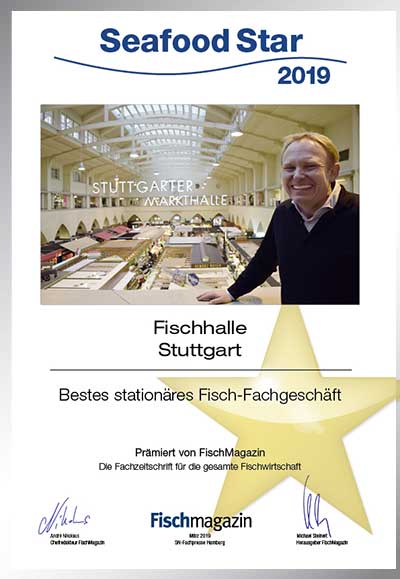 Looß Kulinarisches OHG (Fischhalle Stuttgart)-Parkett Star Urkunde Looß Kulinarisches OHG (Fischhalle Stuttgart)