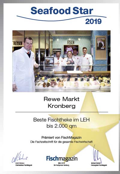 Rewe Markt Kronberg-Parkett Star Urkunde Rewe Markt Kronberg