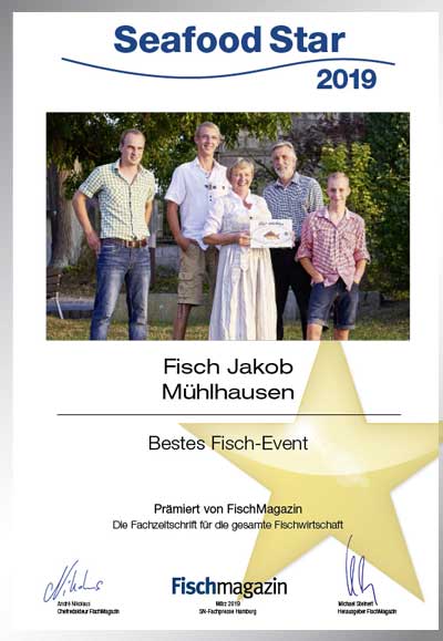 Fisch Jakob-Parkett Star Urkunde Fisch Jakob
