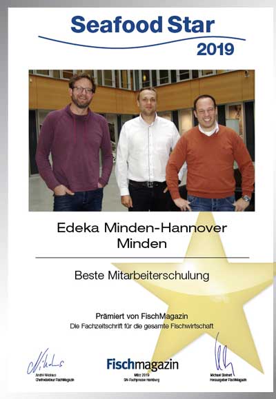 Edeka Minden-Hannover-Parkett Star Urkunde Edeka Minden-Hannover
